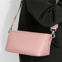 Hait Ladies Crossbody Torbe patentni zatvarač na ramenu Veliki kapacitet Izdržljive torbe Podesivi kaiš Žene Kožni Messenger Pink