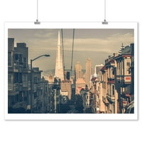 San Francisco, Kalifornija - Skyline u sumrak - fotografija A-