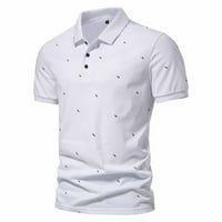 Muške majice Ljeto casual rever Solid Boja Slim Fit Sports Hotsors rukavi majica Muškarac Udoban posao Top bluza
