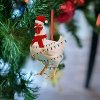 Božićni šal od pilećeg za odmor, božićni ukras na otvorenom Drveni božićni ukrasi yutnsbel