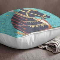 S4Sassy multibolor ukrasni mughal konjički print kvadratni jastučni jastuk