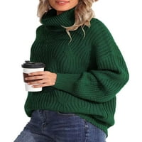 Žene Slatki džemper za kornjače pulover s dugim rukavima, pulover s dugim rukavima, prevelika pletiva