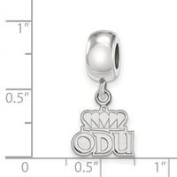 Fancy Bead White Sterling Silver NCAA Old Dominion University