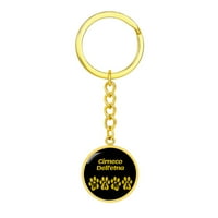 Cirneco dell'etna mama krug Ključ od nehrđajućeg čelika ili 18K zlatni pas mama