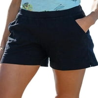 Luxplum ženske kratke hlače casual cofy kratke hlače obične elastične struke ljetne šorc sa džepovima