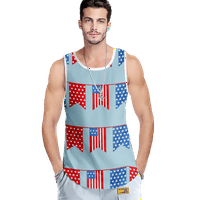 4. jula Muški tenk Tee American zastava USA zastava 4. jula Orao grafički majice bez rukava za teretanu