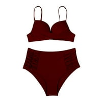WPWXIN Brazilski Brazilski bikini kupališta Tie-Dye Cheeky Dvije kupaće kostime Summer Beach Outfit Sexy Swimsuit -PurplesWimsuitsforwomenxl