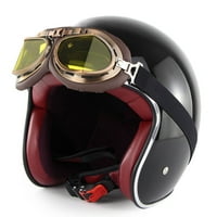 Alextreme Retro kožna motocikla Pola kaciga za motocikvu kaciga sa naočalama Novo vozilo auto dijelova