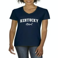 - Ženska majica s kratkim rukavima V-izrez - Kentucky Girl
