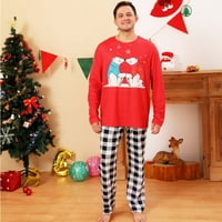 Žena Božićna moda Slatka rešetka Božićno drvce Print Top pantalone Obiteljski roditelj-dijete Nosite mamu božićne pidžame za obiteljska pidžama na čišćenju