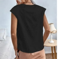 Košulje za vježbanje Žene Leopard Jacquard Satinska bluza TOP CAP CAPLE Ležerna majica