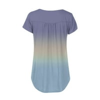 Olyvenn Ljeto Žene Tuničke vrhove peplum bluzije majice gradijentne majice Thendey odjeća Henley majice