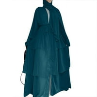 Daqian haljine za žene plus veličine Ženska labava boja Veliki kardigan s dugim rukavima Dugi rukav