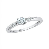 Dijamantni zaručnički prsten u 14K bijelom zlatu
