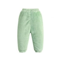 Janje od kože Velvet debele elastične udobne tople gamaše Dječje djevojke pantalone zelene boje