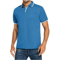 INLEIFE Ljetne košulje kratki rukav modni muški povremeni tanki poklopac ovratnik pune boje kratkih rukava majica