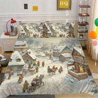 Posteljina djeca za odrasle 3D Komformer prekrivač polovine luksuzni crtani konjski božićni krevet postavljen prekrivač prekrivača
