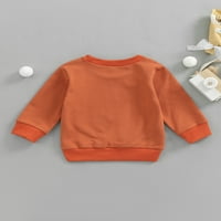 Binwwede Newborn Baby pulover dugih rukava, pistovska ispis na vrhu okruglih vrata, ležerna jednostavna majica