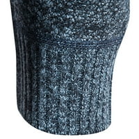 Kardigani za žene, muški zatvarač gore, pletene debele postolje ovratniku Fleece Warm preveliki Grmenij džemperi za žene Plave veličine XL