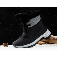 Zodanni muški čizme snimke MID CALF zimske čizme plišane obloge tople cipele muškarci planinarski rad lagani fau crni 8