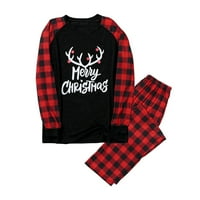 Clearsance YoHome Božićnu roditelj-dječja haljina Muška tiskana TOP majica + hlače Početna odjeća Merry