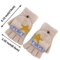 HUNPTA zimske rukavice za djecu djeca djeca zimska topla pletena kabriolet prekrivači gornji rukavice bez prstiju