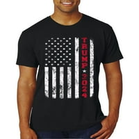 Divlji Bobby, USA zastava Trump za predsjedničke izbore Politički ljudi Premium Tri Blend Tee, True Crna, mala