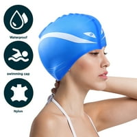 Etereaty šešir plivaju kap za kupanje za tuširanje uha crtane djece silikonske bazen plivajuće pokrivaju duge zaštite od kose riblje glave