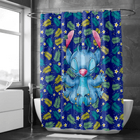 FNYKO LILO & Stitch Tuš Cartalo Cartoon Zavjese za ukrašavanje sa grombotama i kukama vodostalne zavjese za kupatilo