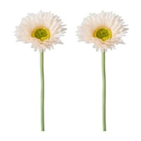 Lažni daisy lažni cvjetovi, Fau Gerbera Daisies Afrička svila Daisy Cvijeće umjetno za vjenčanje mladenke Bouquet Party Početna Kuhinjski dekor
