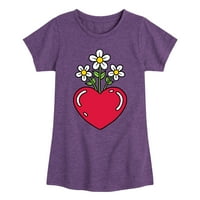 Instant poruka - cvijeće u srcu - grafička majica malih i mladih i mladih kratkih rukava