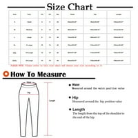 Gathrrgyp Capri pantalone plus veličina za žene, ženska modna ljetna čvrsta povremena džepa džep elastične