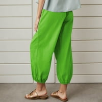 Teretne pantalone za žene Trendy High Struk široka noga s džepom udobne labave pantalone