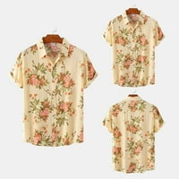 Zodggu Prodaja Summer Beach Mahunice za muškarce Cvjetni print rever od ogrlice modni trendi bluza vrhovi