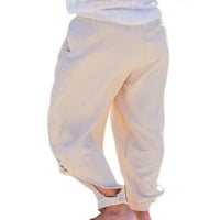 Trowwalk harem hlače za žene Ležerne prilike labave pantalone Elastična struka široke noge Pant yoga workout pants apricot xl