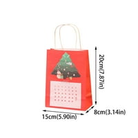 Reciklirani božićni papir za božićne poklone za poklon bojle u rasutim poklopnim darovima Vreće s raznim božićnim otisci Božićne poklon torbe za zabavu Poklopac poklon torbe