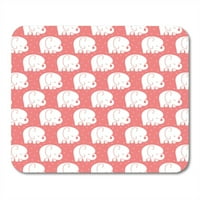 Moderni mod Baby Elephants uzorak Coral Slatka djeca Whimmical Mousepad jastučić za miš miš miš