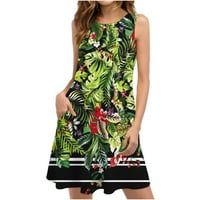 Ljetne haljine za žene Ljetne haljine za žene plaža cvjetna marišta suželje za cvjetni džepovi Boho tenk haljina popusta