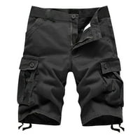 Homodles Muška fleta Stretch Cargo Kratke hlače - Trendi labave kratke hlače Tamno siva veličina 6xl