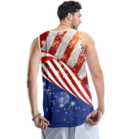 4. jula Grafičke majice bez rukava bez rukava košulje crvene plave zvijezde Eagle USA Spremnik za zastavu