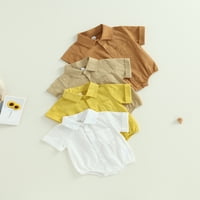 Dječja košulja za djecu od novorođenčadi Onesie kratki rukav s rukavima s romper kombinezonske ljetne odjeće