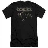 Treevco Battlestar Galactica i bitka Lijeva za odrasle Pamuk Premium platneno brend Slim Fit 30- majica, crna - 2x