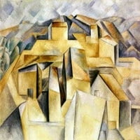 Kuće na brdu - Picasso - platno ili štamparska zidna umjetnost