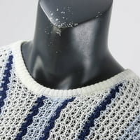 GUBOTARE MENS DUMETORI Zimska boja koja odgovara pletenim džemper s dugim rukavima okrugli vrat čvrsti boje
