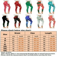 Abtel Women Xmas Yoga pantalone Snowflake Print pantalone za mršavljenje Božićne nogavice Dame Stretch
