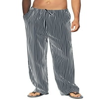 Muška labava fit casual pantalone za spavanje Elastični struk Pajamas Night Hlače Yoga pantalone Povratne