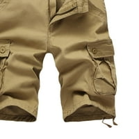 Chueoow ljeto muške kratke hlače Dužina koljena plus veličina teretni kratke hlače Multi-džepovi opušteni