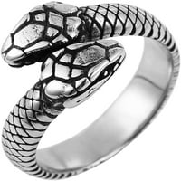 Yazi zmijski prsten muškarci žene gotički nakit retro životinjska modna ličnost prsten od nehrđajućeg