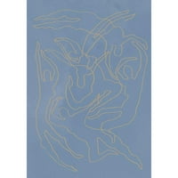 Studio II Crni moderni uokvireni muzej Art Print pod nazivom - Plavi plivači