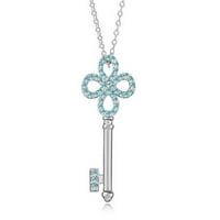 Ogrlica za modnu kristalnu ključu u ocean plavom boju